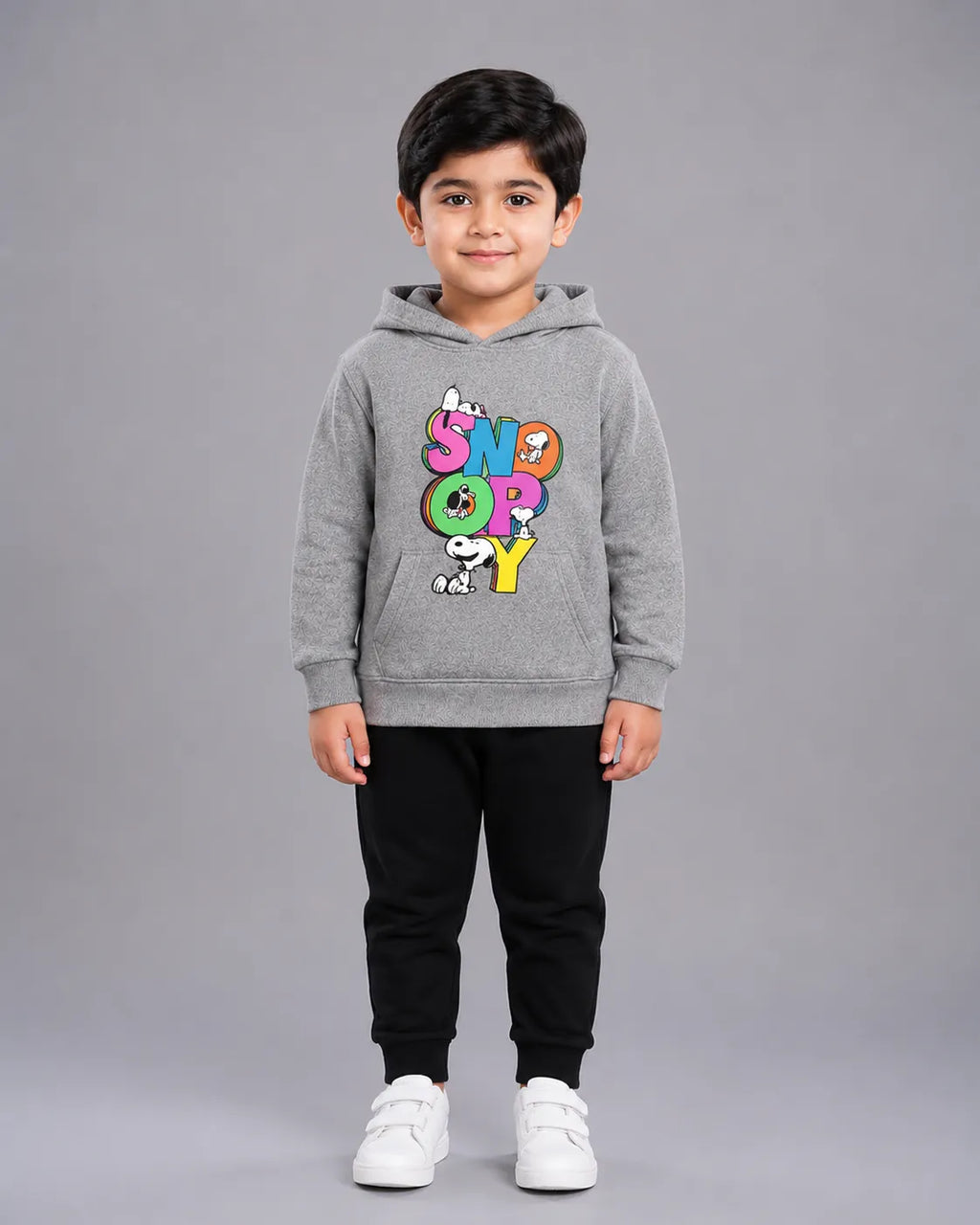 Kids Winter Hoodie Set | Snoopy Printed