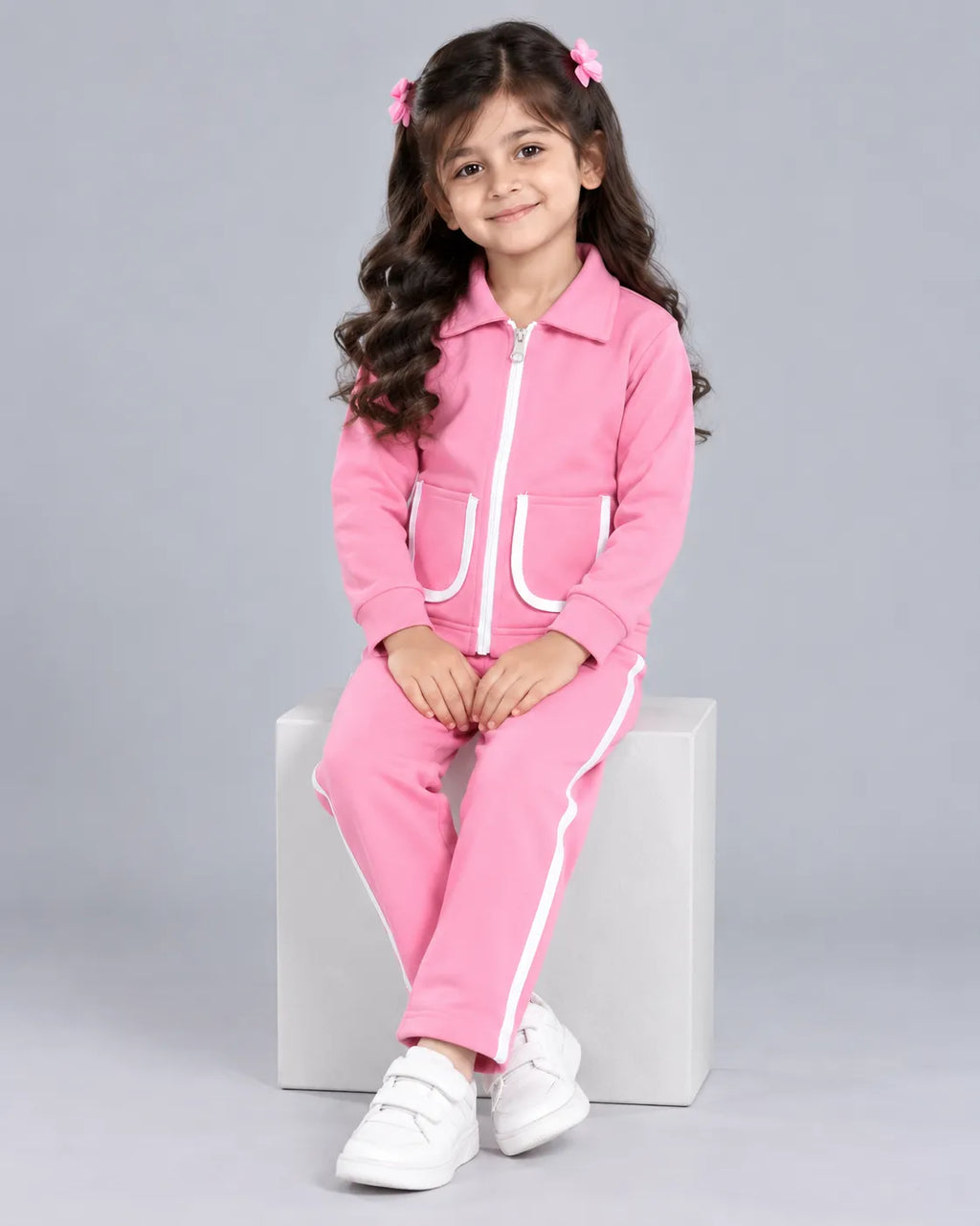 Kids Pocket Zipper Set - Pink