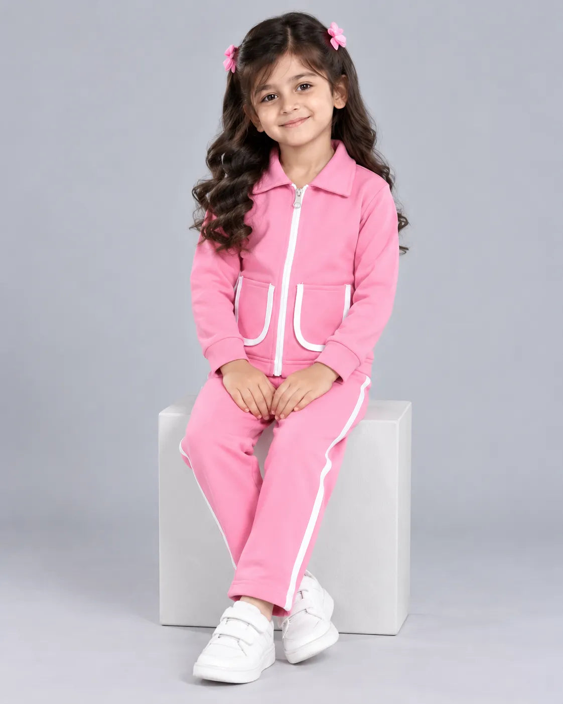 Kids Pocket Zipper Set - Pink