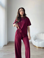 Noor Contrast Trim Lounge Set – Women’s Two Piece Co-Ord