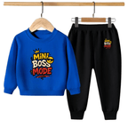 Kids Winter Sweat Shirt Set | Mini Boss Printed