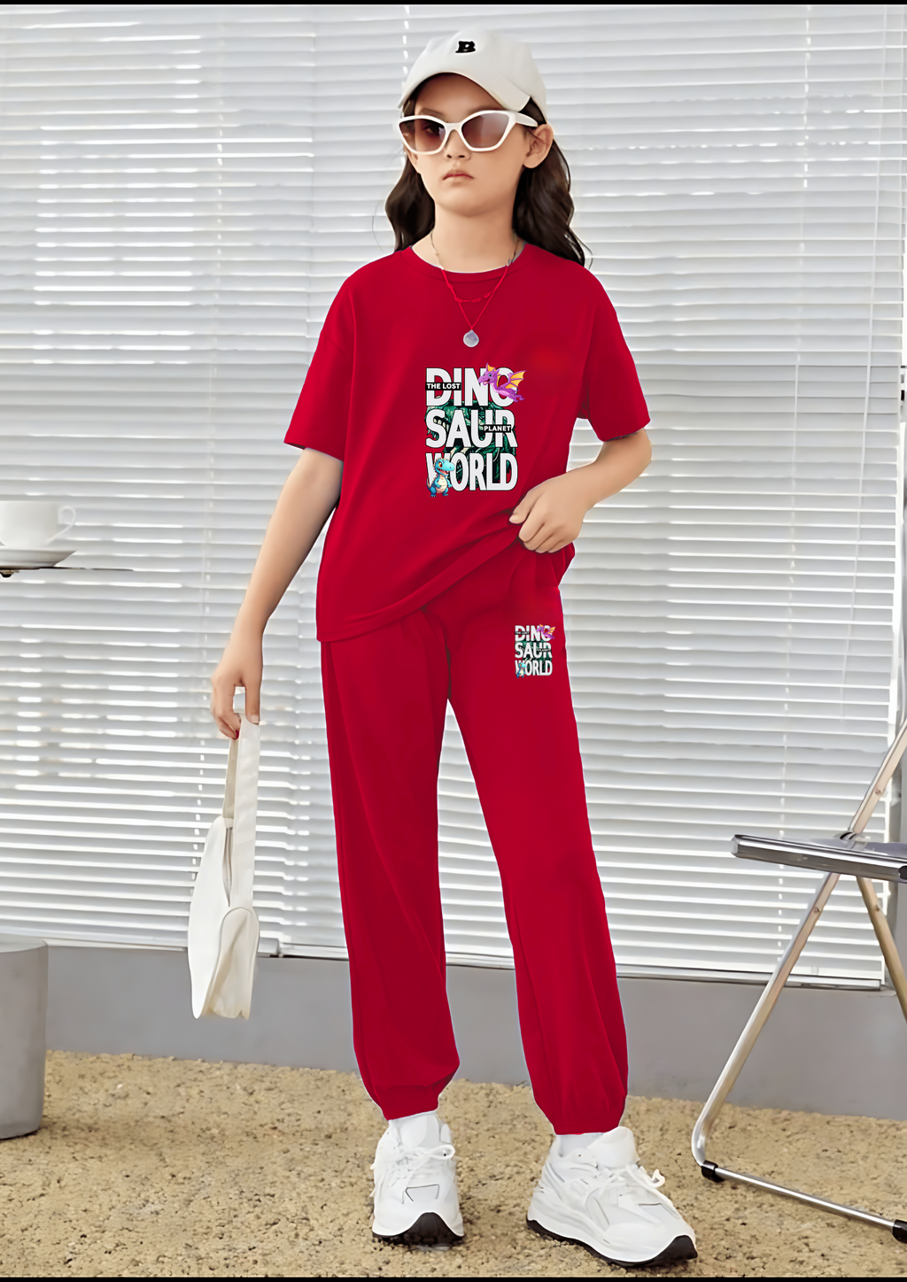 Kids Matching Set | Dinosaur World - Red