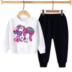 Kids Winter Sweat Shirt Set | Unicorn Printed