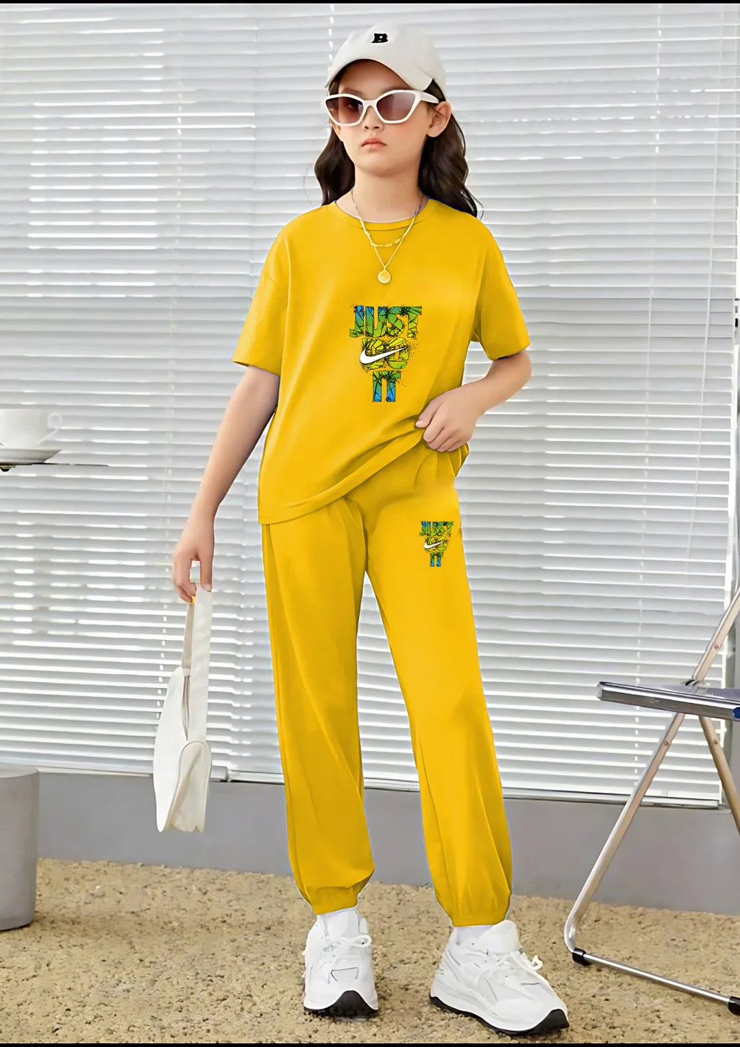 Kids Matching Set | Just Do It - Yellow