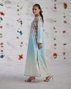 Aqua Bloom Elegance – 3 Piece Suit