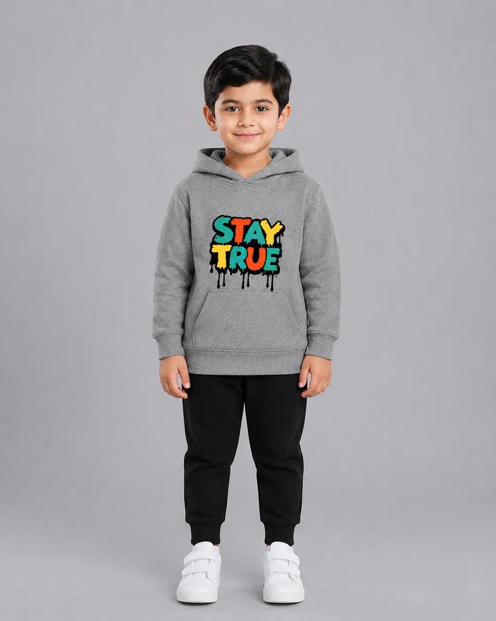 Kids Winter Hoodie Set | Stay True Printed