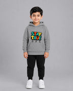 Kids Winter Hoodie Set | Stay True Printed