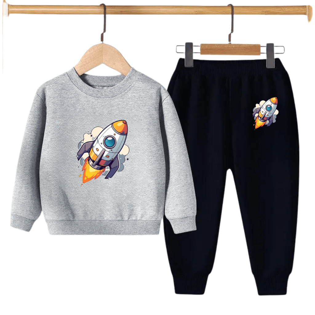Kids Winter Sweat Shirt Set | Rocket Printed