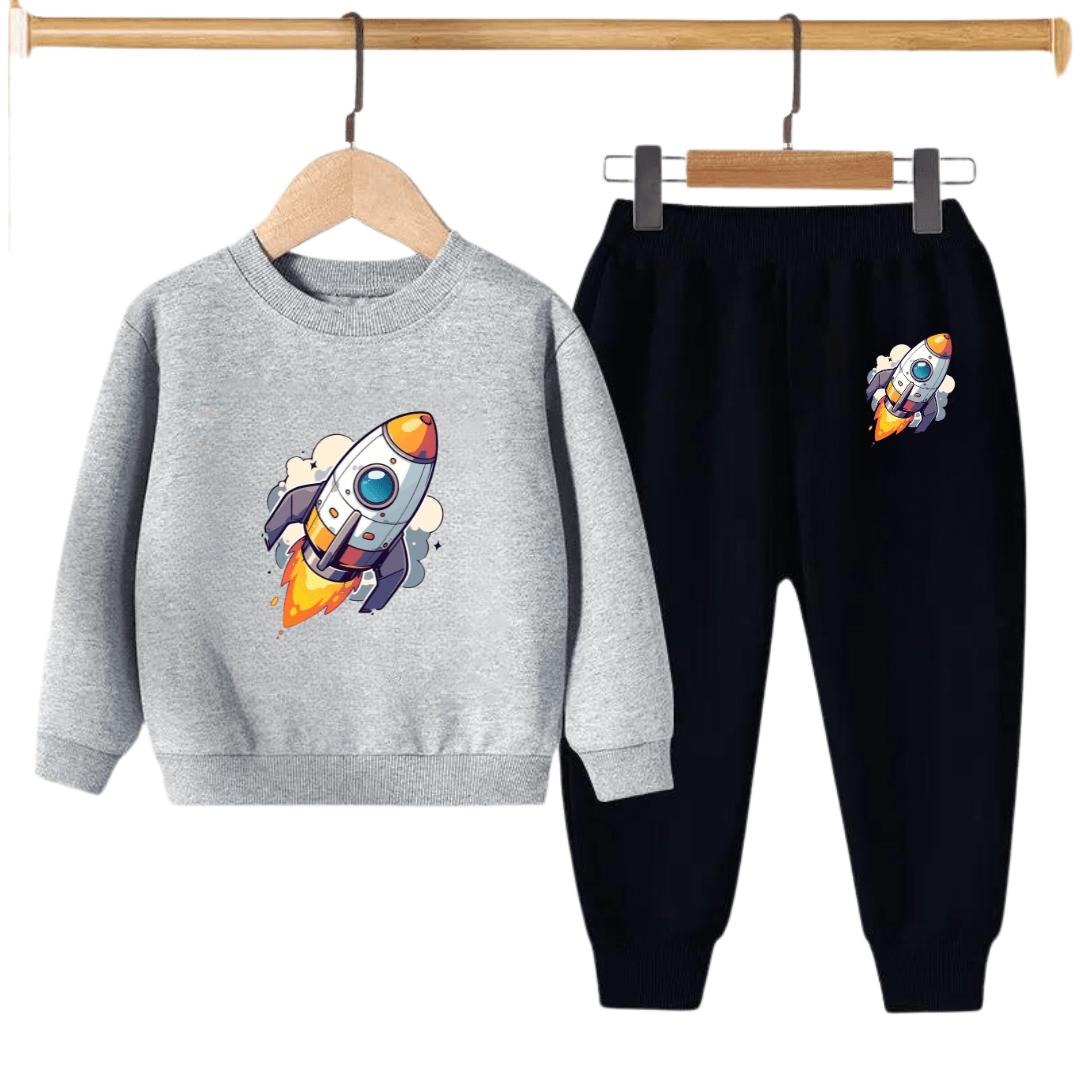 Kids Winter Sweat Shirt Set | Rocket Printed