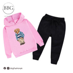 Kids Winter Hoodie Set | Polo Bear Printed