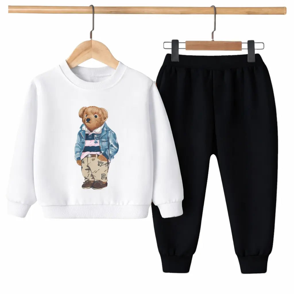 Kids Winter Sweat Shirt Set | Polo Bear Printed