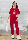 Kids Matching Set | Flower - Red