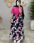 Elegant Printed koti Maxi Dress - Premium Fabric