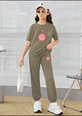 Kids Matching Set | Flower - Brown