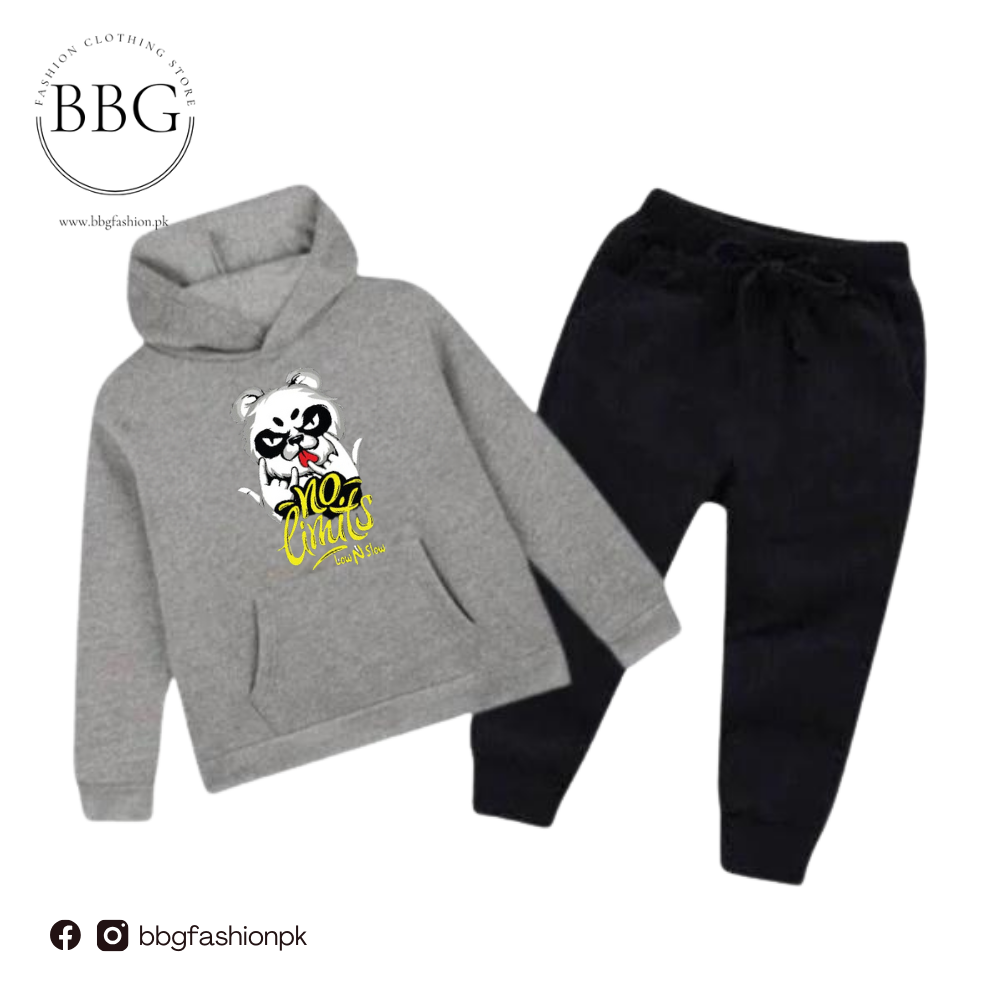 Kids Winter Hoodie Set | No Limit Bear Printed
