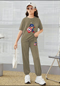 Kids Matching Set | Captain America - Brown