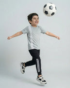 Elite Stripe Kids Tracksuit – Grey
