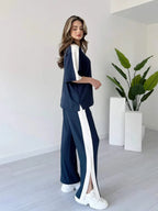 Modern Women’s Lounge Wear Set – Soft Fabric Two Piece Outfit