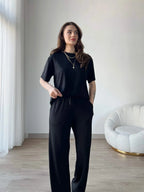 Noor Contrast Trim Lounge Set – Women’s Two Piece Co-Ord