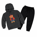 Kids Winter Hoodie Set | Cute Bear Printed