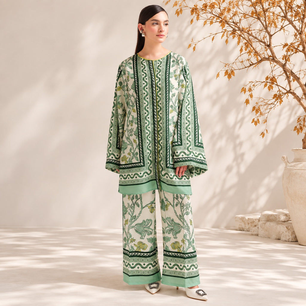 Emerald Garden Printed  2 Piece
