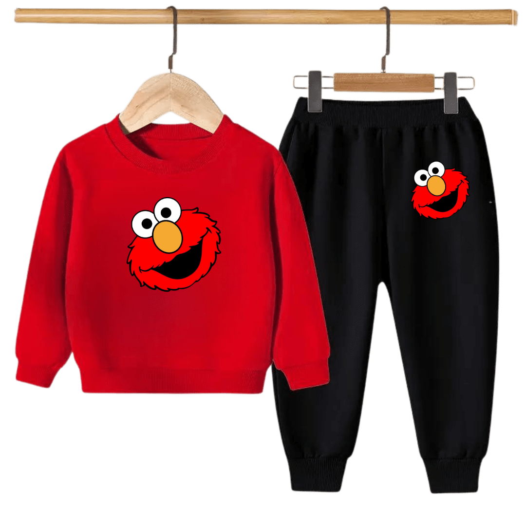 Kids Winter Sweat Shirt Set | Elmo Face Printed