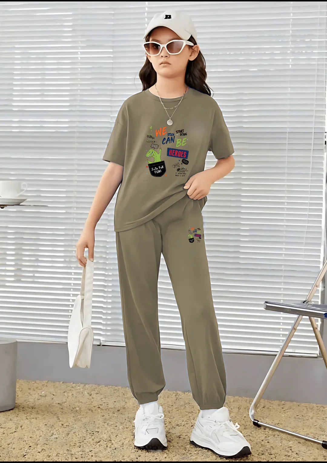 Kids Matching Set | Can We Be Heros - Brown