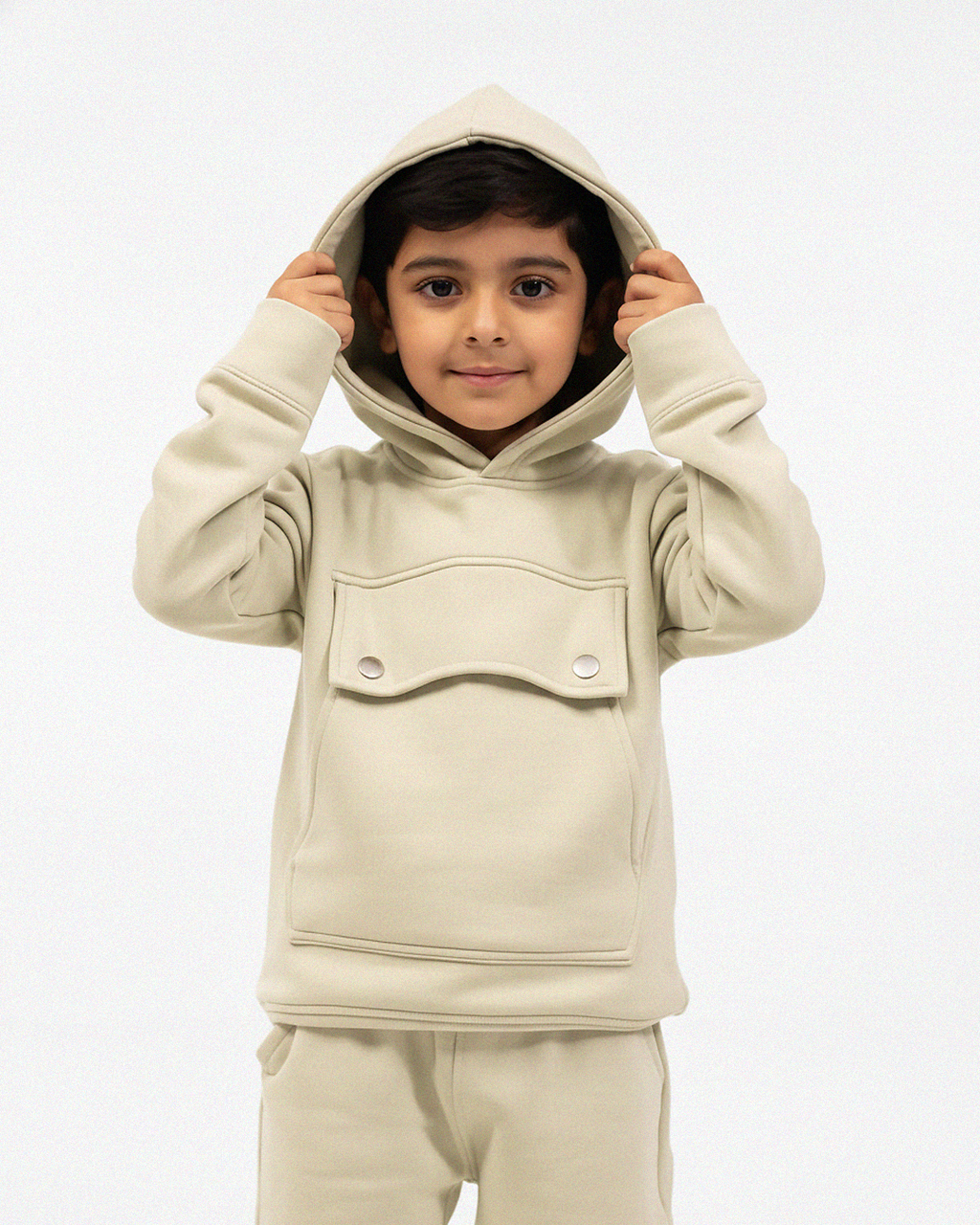 Premium Kids Pistachio Fleece Hoodie & Jogger Set