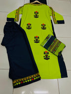 ZEST TRIBAL 3PCS SET WITH CHAFFON DUPATTA