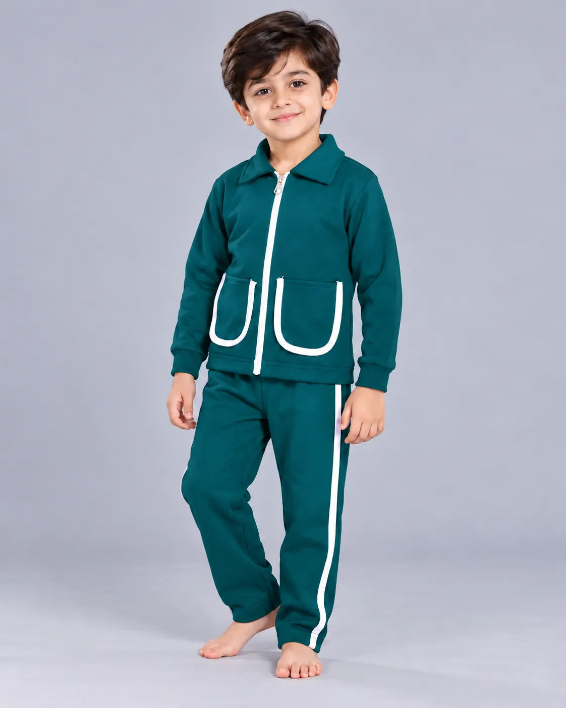 Kids Pocket Zipper Set - Sherwood Green