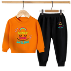 Kids Winter Sweat Shirt Set | Never Stop Smiling Printed