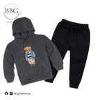 Kids Winter Hoodie Set | Polo Bear Printed