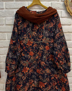 Elegant Long Printed lawn  Frock & duparta Trouser for Women