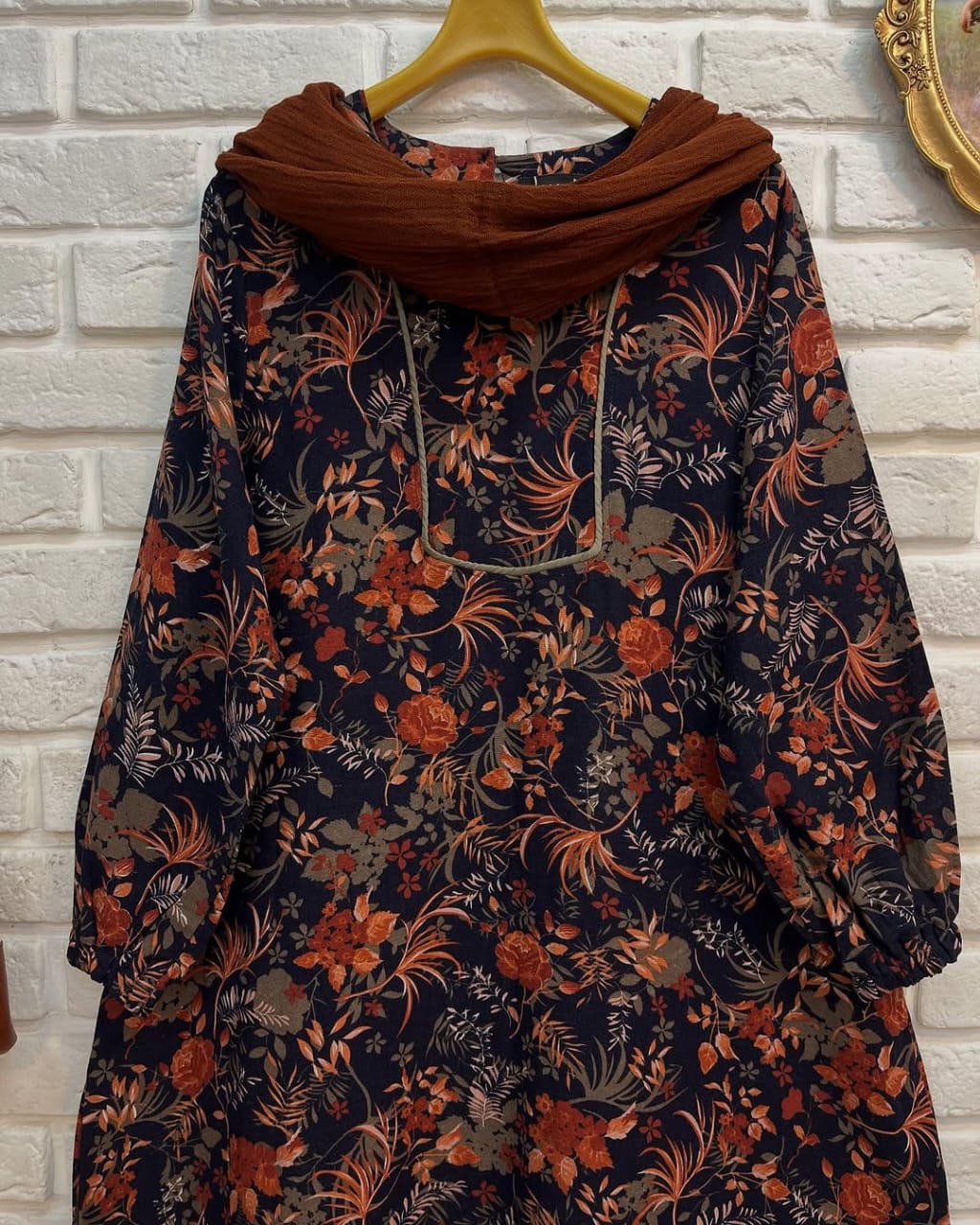 Elegant Long Printed lawn  Frock & duparta Trouser for Women