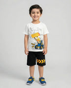 Kids’ Construction Truck Print T-Shirt & Shorts Set