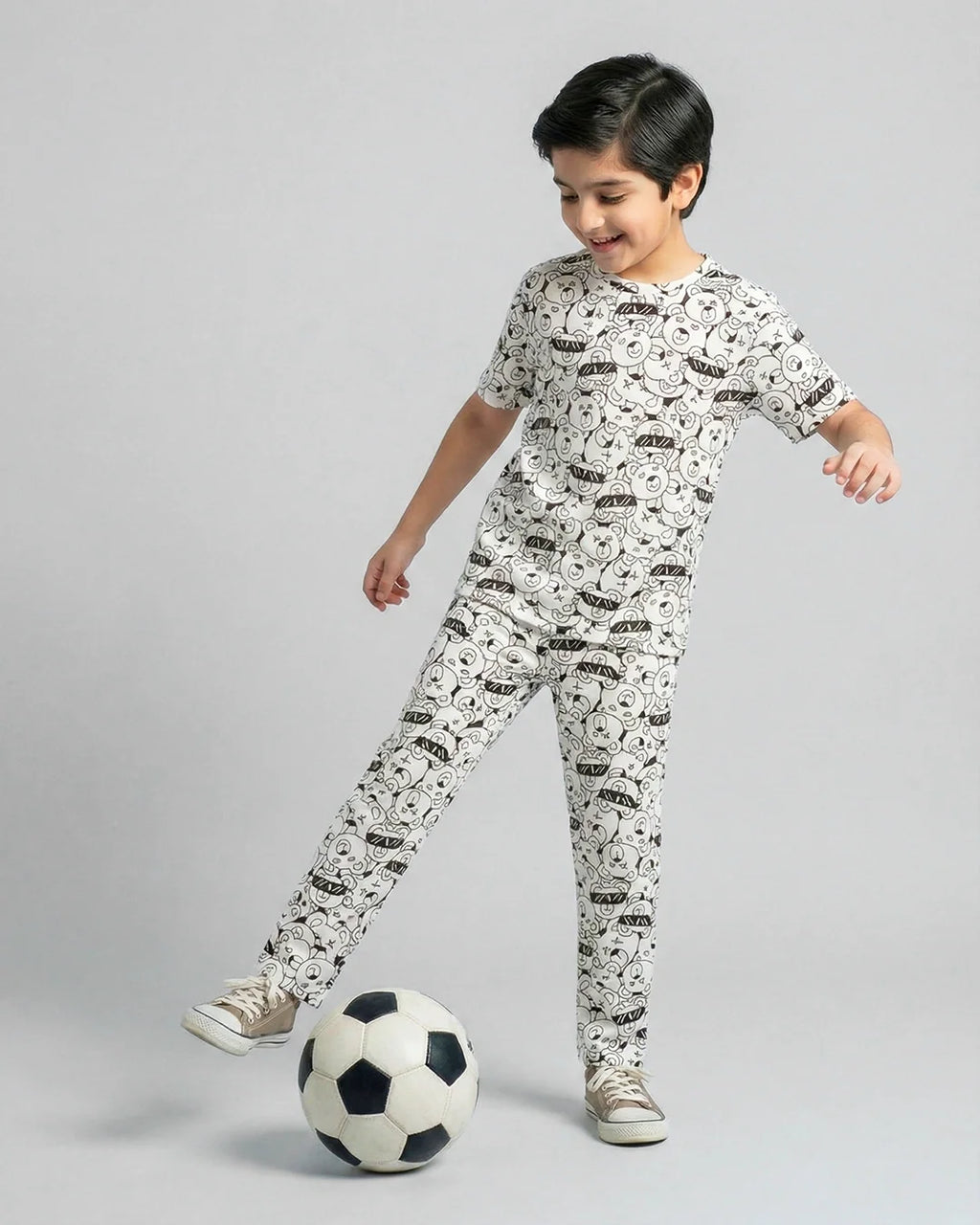 Cartoon Graphic Kids Pajama Set