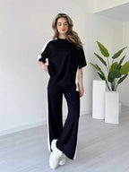 Modern Women’s Lounge Wear Set – Soft Fabric Two Piece Outfit