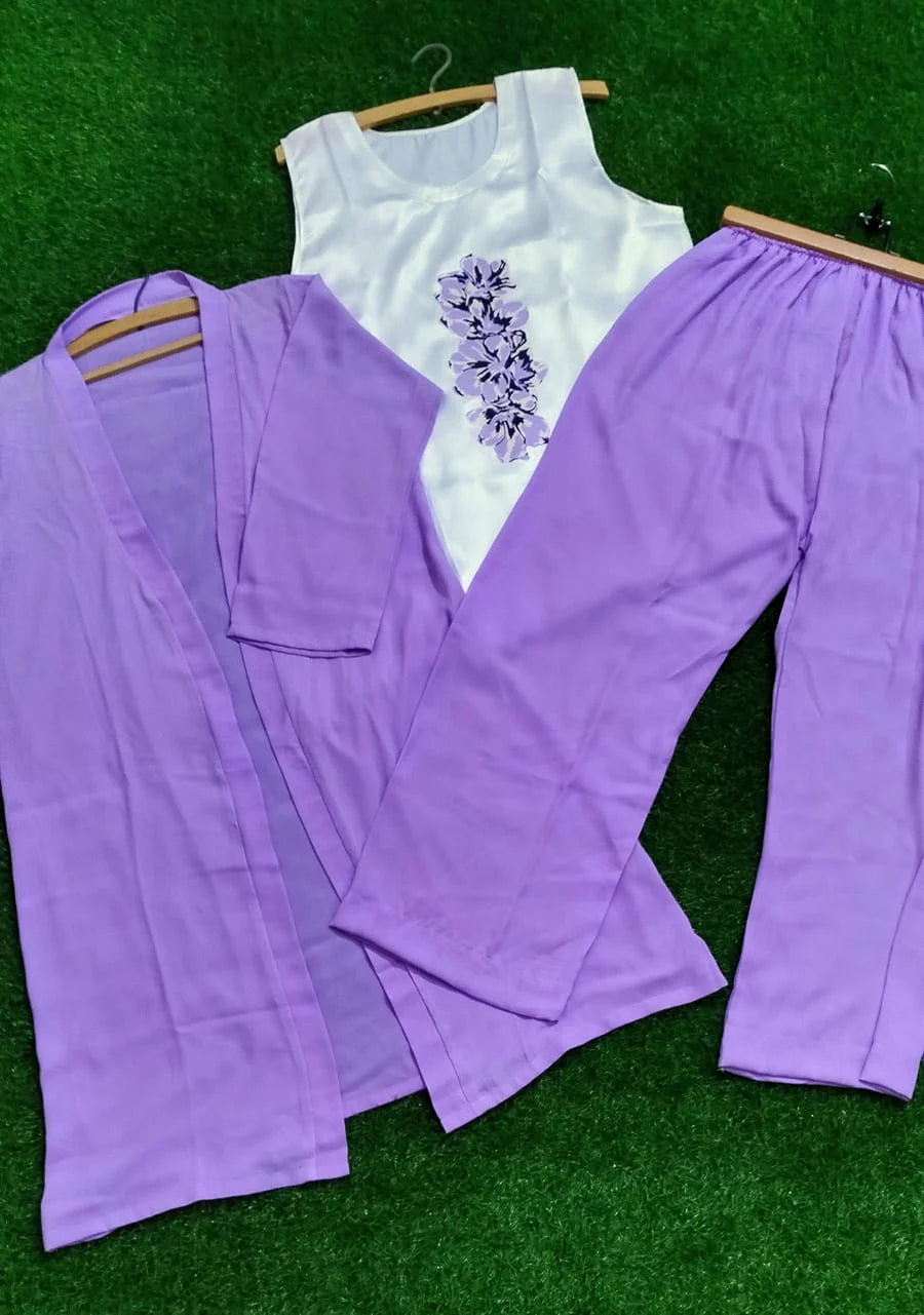 Premium Floral Shurg Style Three-Piece Westren