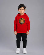 Kids Winter Hoodie Set | Golden Lion Printed
