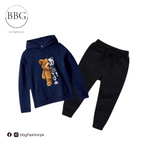 Kids Winter Hoodie Set | Robo Bear Printed