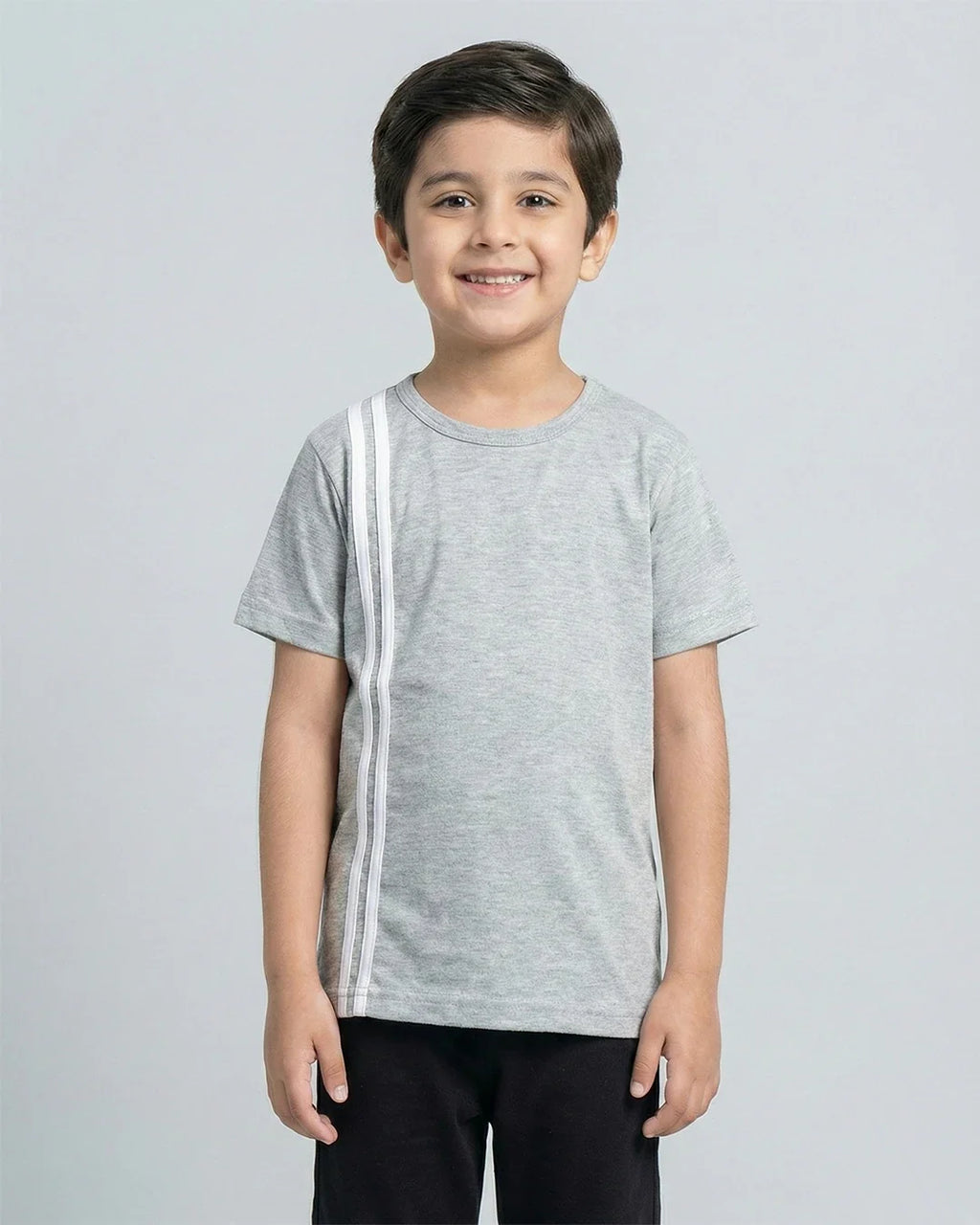 Elite Stripe Kids Tracksuit – Grey