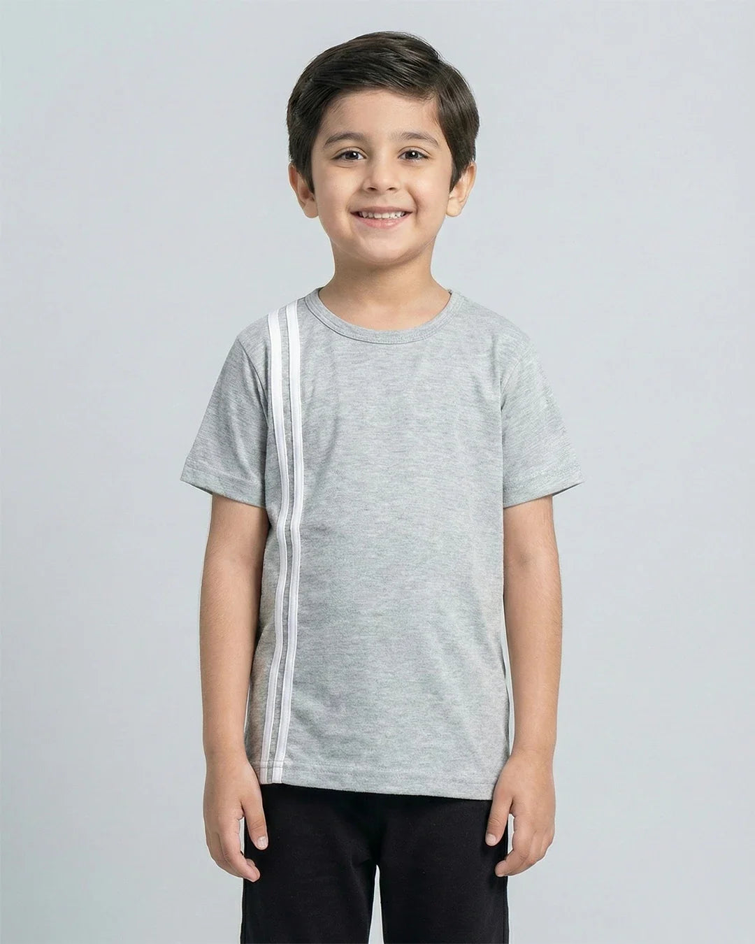 Elite Stripe Kids Tracksuit – Grey