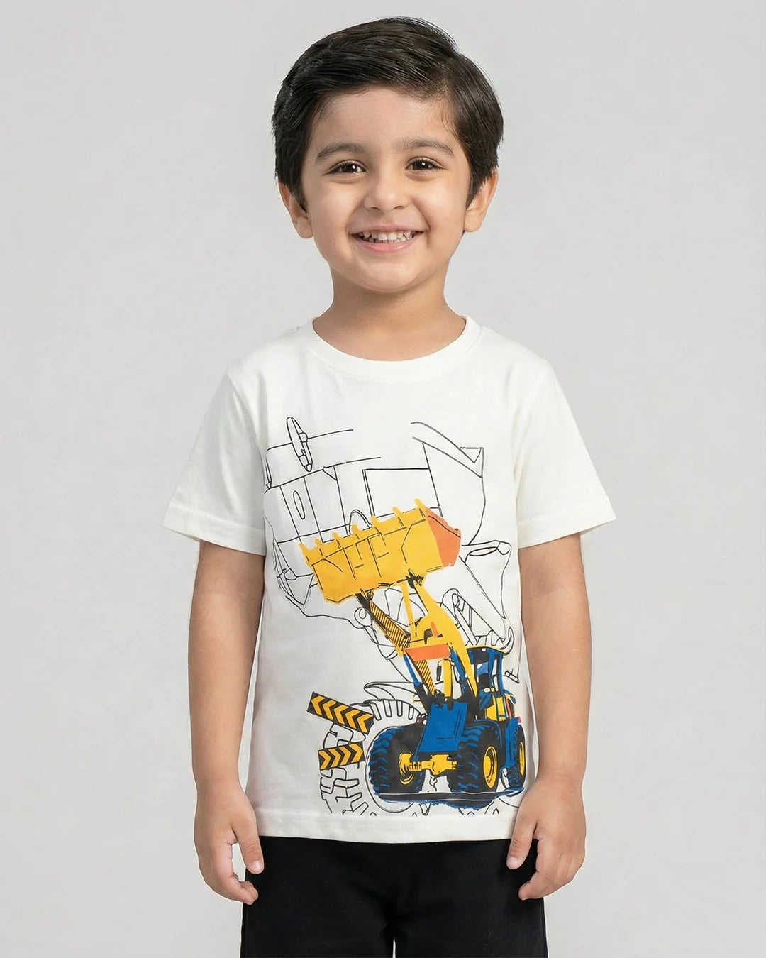 Kids’ Construction Truck Print T-Shirt & Shorts Set