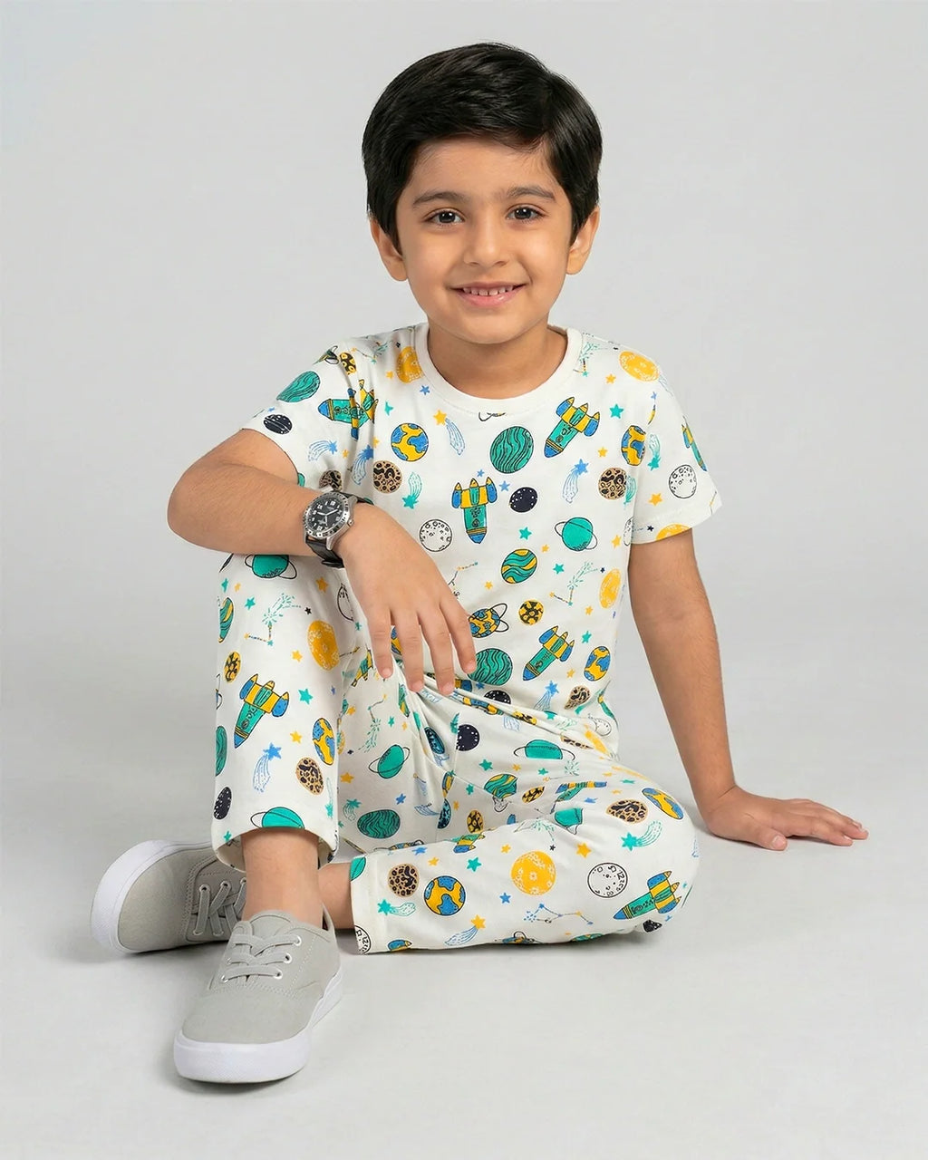 Galaxy Print Kids Pajama Set