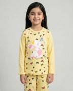 Yellow Butterfly Kids Pajama Set