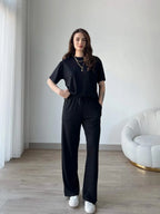 Noor Contrast Trim Lounge Set – Women’s Two Piece Co-Ord