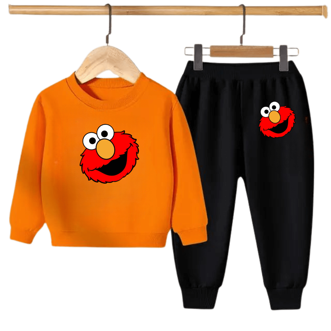 Kids Winter Sweat Shirt Set | Elmo Face Printed
