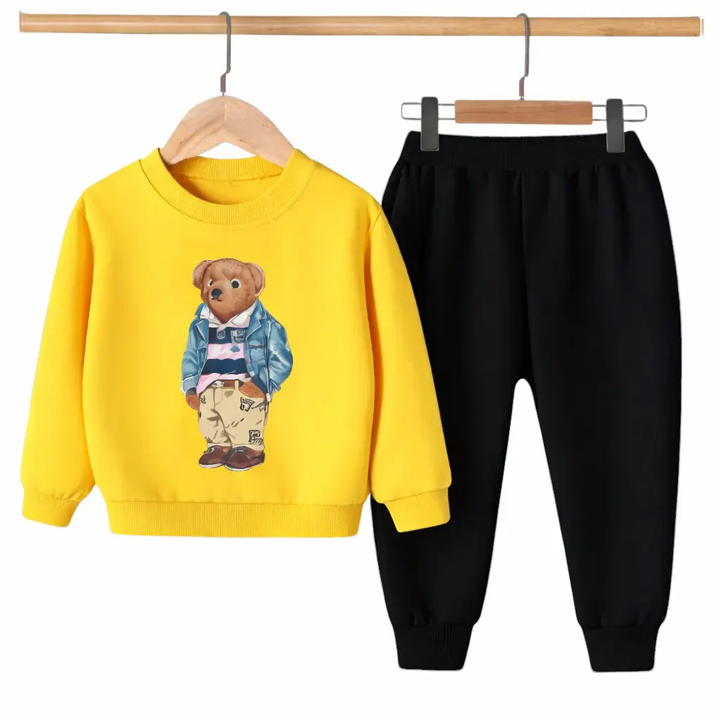 Kids Winter Sweat Shirt Set | Polo Bear Printed