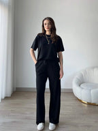 Noor Contrast Trim Lounge Set – Women’s Two Piece Co-Ord