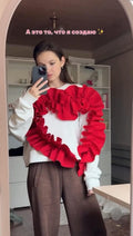 Hand Made Bold Heart Fashion Sweatshirt
